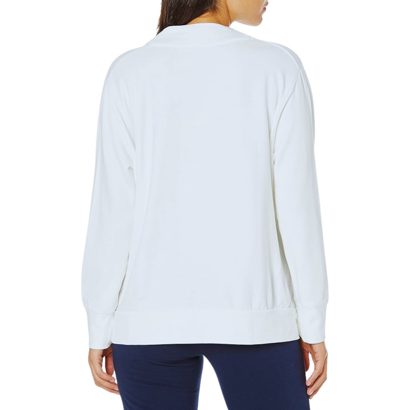 Majestic Filatures French Terry Long Sleeve Deep V-Neck - Navy Timeless Martha's Vineyard