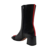 Mara Bini Black Leather Back Red Stripe Boot Timeless Martha's Vineyard