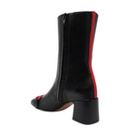 Mara Bini Black Leather Back Red Stripe Boot Timeless Martha's Vineyard