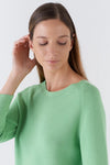Amina Rubinacci Navy Monello Raglan Cotton Sweater Timeless Martha's Vineyard