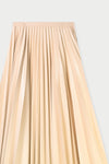 Natan Dalia Ivory Pleated Faux Leather Midi Skirt Timeless Martha's Vineyard 