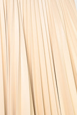 Natan Dalia Ivory Pleated Faux Leather Midi Skirt Timeless Martha's Vineyard 