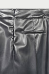 Natan Derien Black Straight Faux Leather Midi Skirt Timeless Martha's Vineyard 