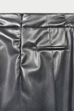 Natan Derien Black Straight Faux Leather Midi Skirt Timeless Martha's Vineyard 