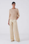 Amina Rubinacci San Marino Sequins Cable Knit Sweater - White Timeless Martha's Vineyard 