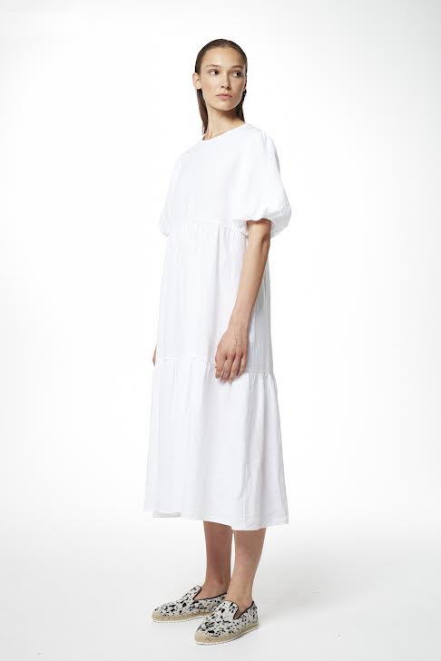 Peserico Puff Sleeve Linen Dress - Timeless Martha's Vineyard