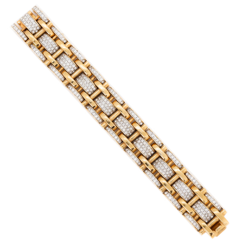 Ciner Gold Panther Link Swarovski Crystal Bracelet Timeless Martha's Vineyard 