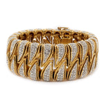 Ciner Gold Braided Link Swarovski Crystal Bracelet Timeless Martha's Vineyard