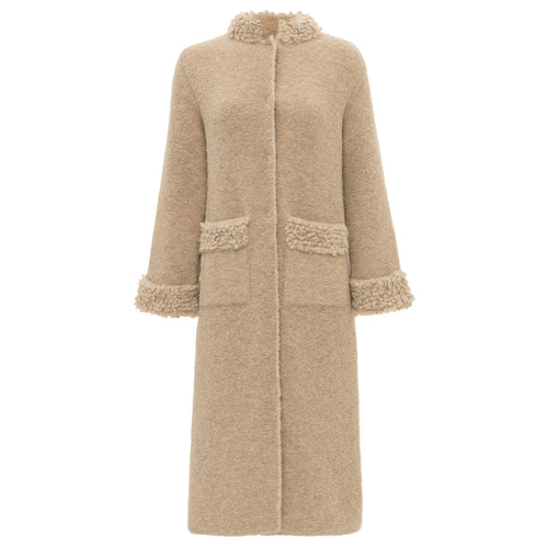 D. Exterior Stand Collar Long Coat - Timeless Martha's Vineyard