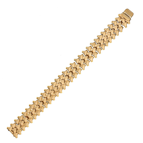 Ciner Gold Geometrical Link Bracelet Timeless Martha's Vineyard