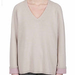 Relaxed Cashmere V-Neck with cuff detail