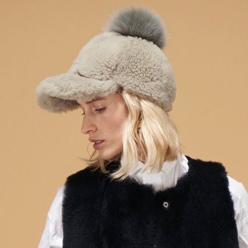Karl Donoghue Velvet Touch Shearling Cap Timeless Martha's Vineyard