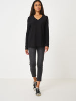 Repeat Bamboo V-Neck Sweater Timeless Martha's Vineyard