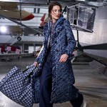 Maison Common Blue Long Tweed Coat with Fringe  Timeless Martha's Vineyard 