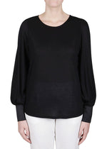 Purotatto Satin Cuff Milk Crew Neck Top Timeless Martha's Vineyard