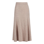 Repeat Flutted Cashmere Skirt - Multibeige Timeless Martha's Vineyard