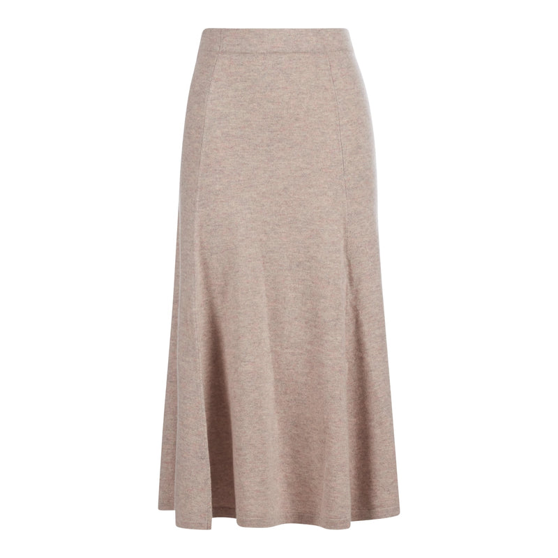 Repeat Flutted Cashmere Skirt - Multibeige Timeless Martha's Vineyard