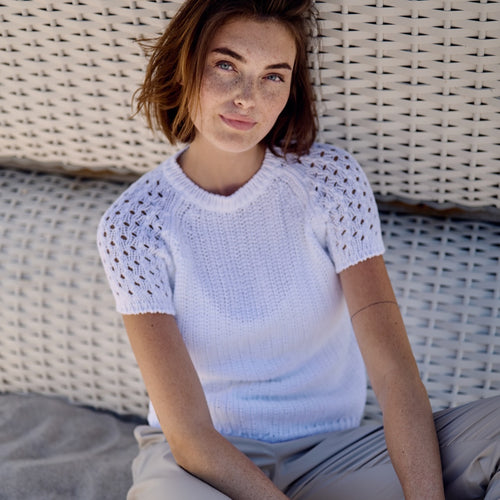 Hubert Gasser Knitted Cotton Shortsleeve Sweater Tee - Timeless Martha's Vineyard