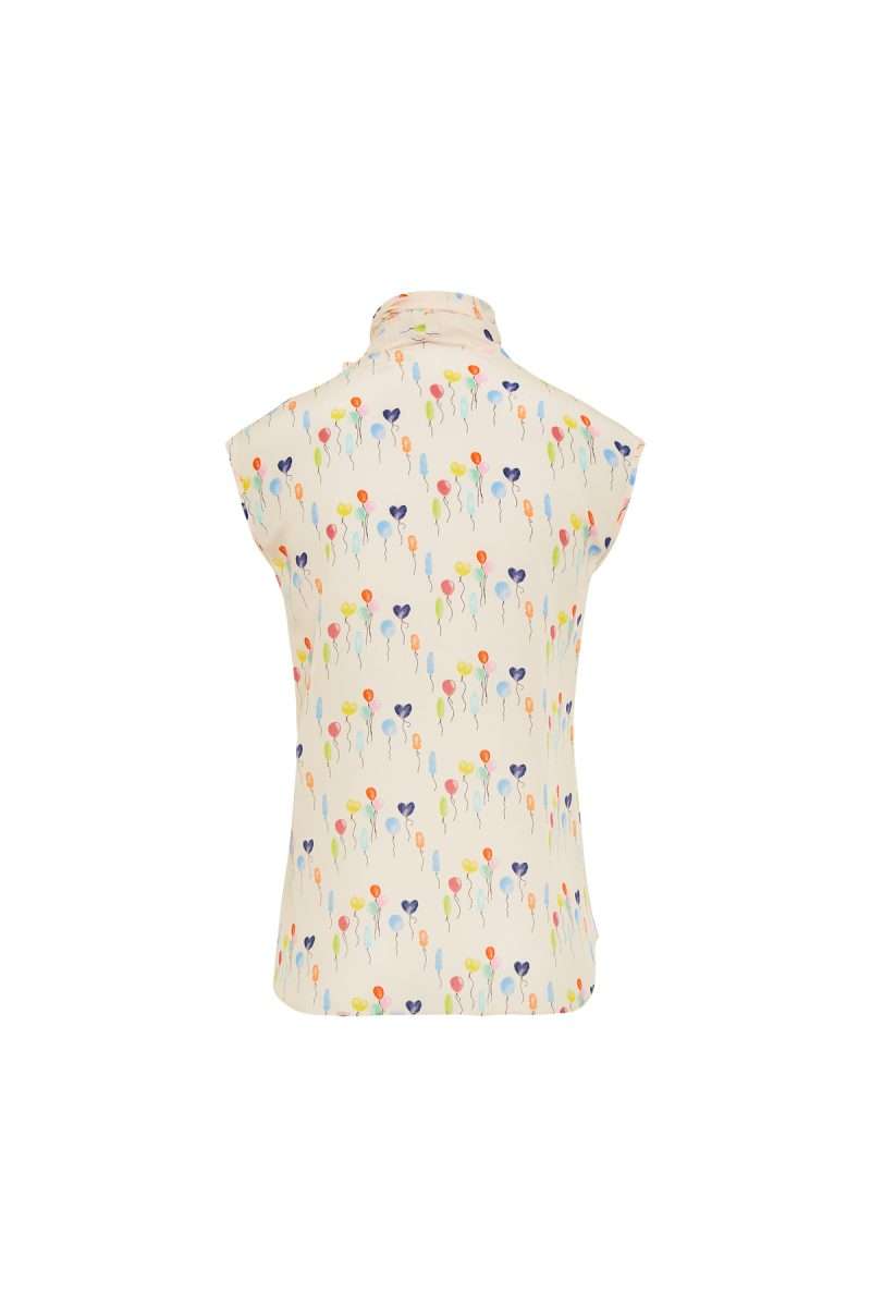 Maison Common Bow Balloon Tie Blouse Timeless Martha's Vineyard