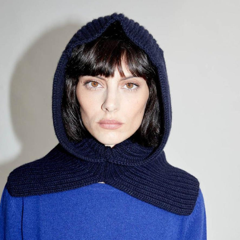 Alyki Cashmere Ribbed Hood - Grey Timeless Martha's Vineyard