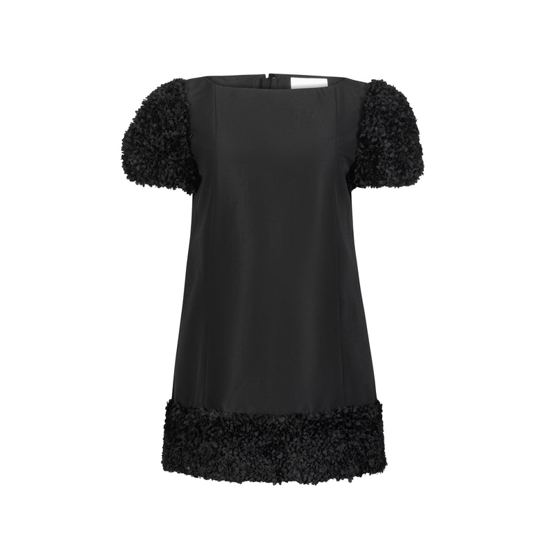 Chic Ruffle Dress - Noir