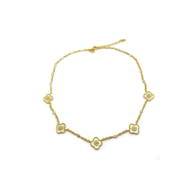 Clover Pattern Vermeil Necklace Timeless Martha's Vineyard