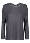 Purotatto Dolman Sleeve Sweater with Metallic Trim Timeless Martha's Vineyard