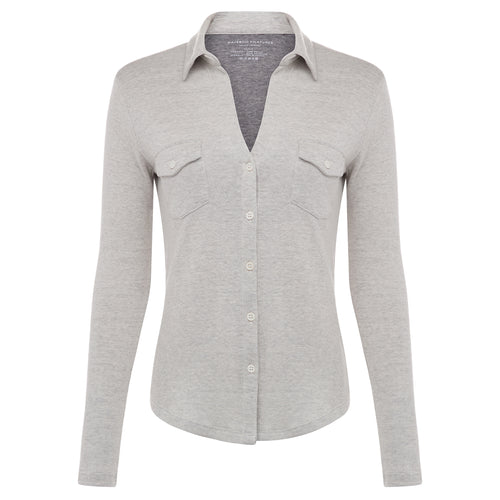 Majestic Filatures Cotton Cashmere Button Down Shirt Timeless Martha's Vineyard 