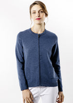 Saint James Locmaria Zip Cardigan - Navy Blue Timeless Martha's Vineyard