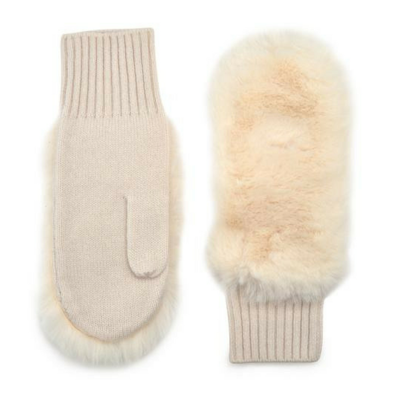 Carolina Amato Fur Gloves Mittens Timeless Martha's Vineyard