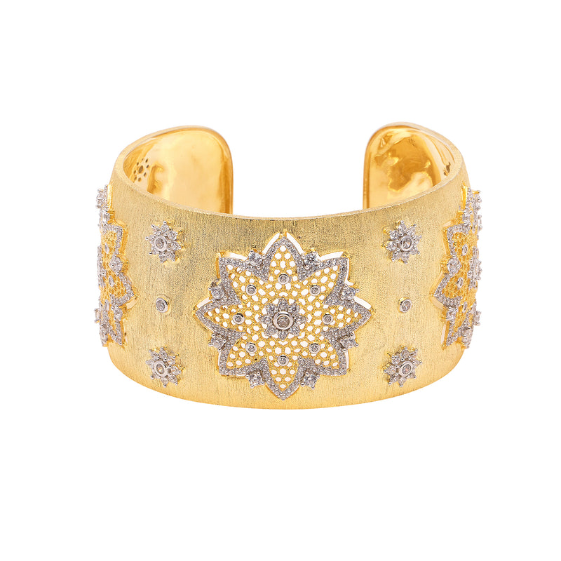 Flora Cuff in Gold Vermeil - Timeless Martha's Vineyard