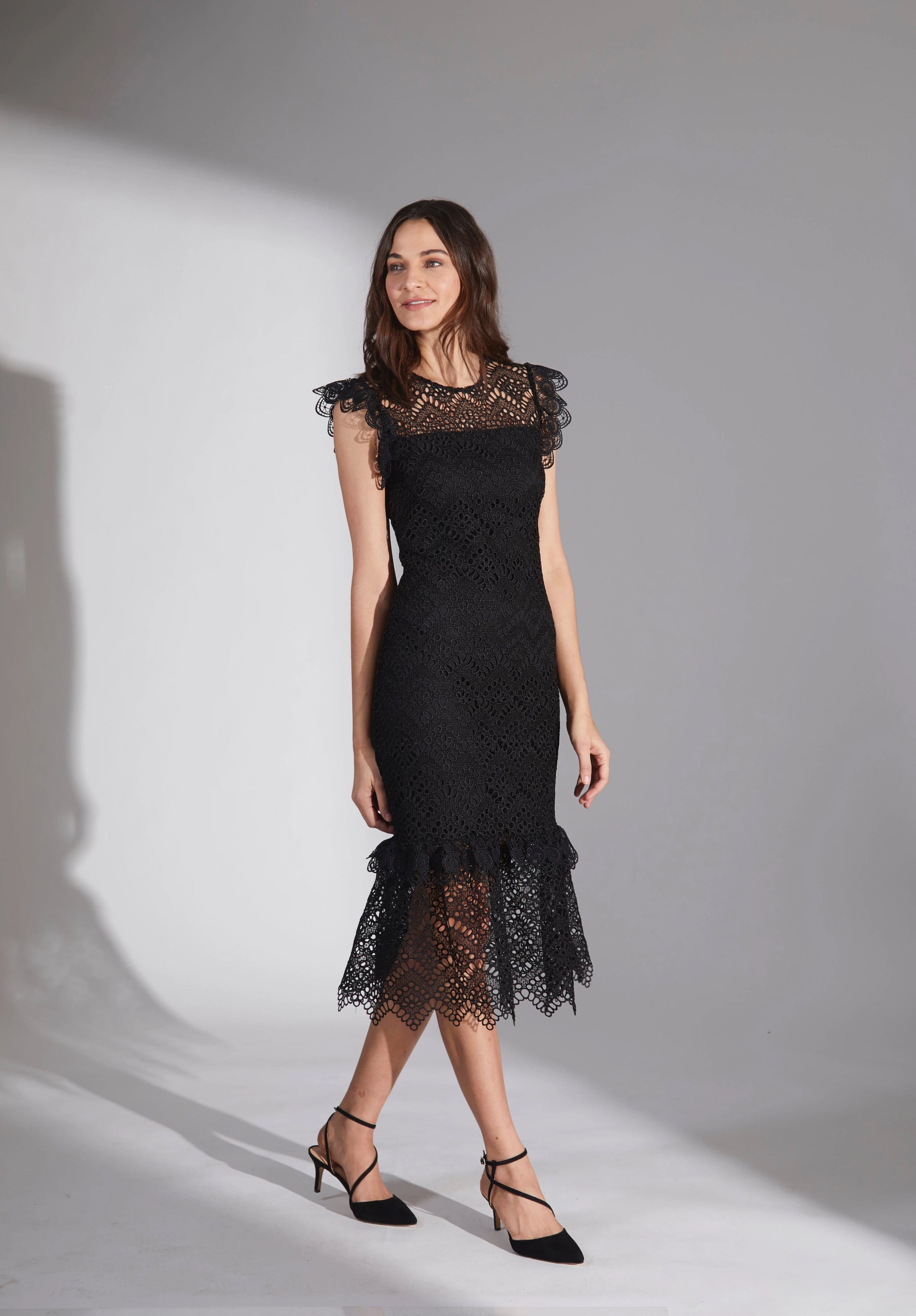 shoshanna black lace dress Shoshanna Leila Maxi Dress
