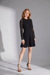 Shoshanna Laurian Dress Fit and Flare - Black Lace Timeless Martha's Vineyard
