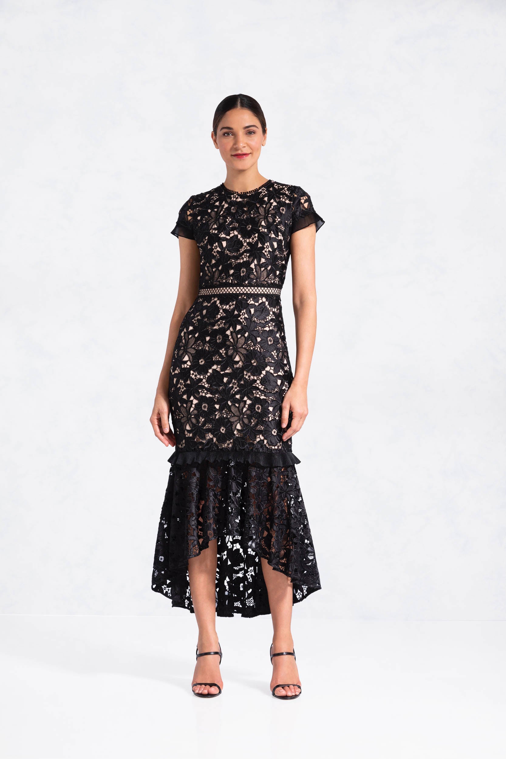 Shoshanna Senna Mermaid Dress - Black Lace with Nude Underlay Timeless Martha's Vineyard Shoshanna Senna Mermaid Dress - Black Lace with Nude Underlay Timeless Martha's Vineyard