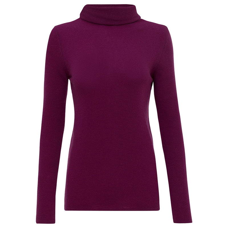Moray Flodden Roll Neck - Beetroot Timeless Martha's Vineyard