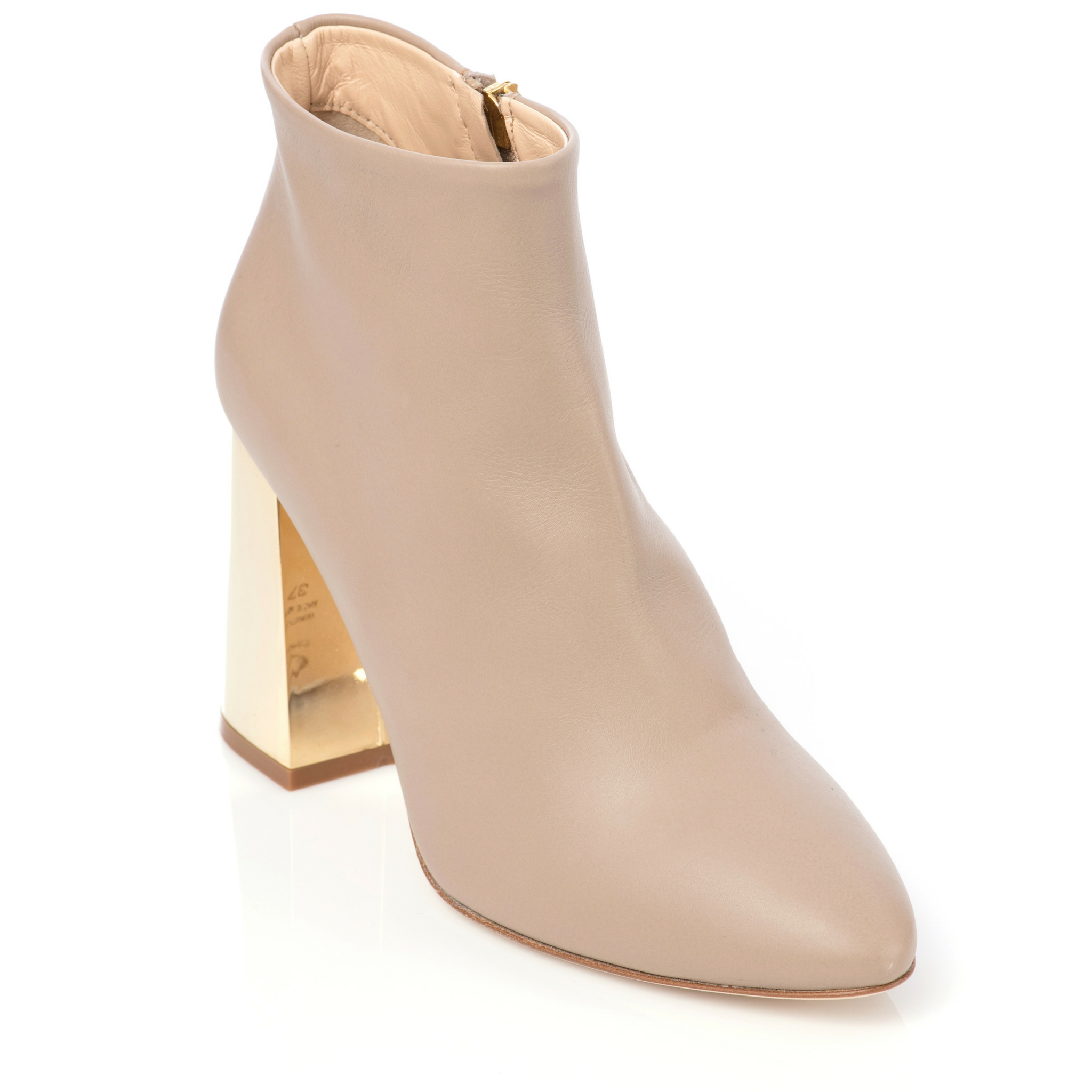 Gold bootie heels clearance
