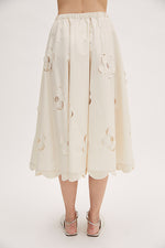Meimeij Floral Skirt - Cream Timeless Martha's Vineyard