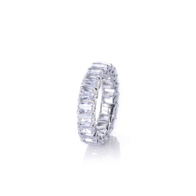 Octagon Faux Diamond Infinity Band Ring Timeless Martha's Vineyard