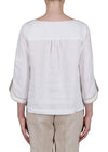 Purotatto Embellished Linen Blouse Timeless Martha's Vineyard