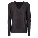 Purotatto Metallic Silk + Cashmere V-Neck - Timeless Martha's Vineyard