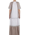 Purotatto Color Block Tiered Maxi Dress - Taupe Timeless Martha's Vineyard