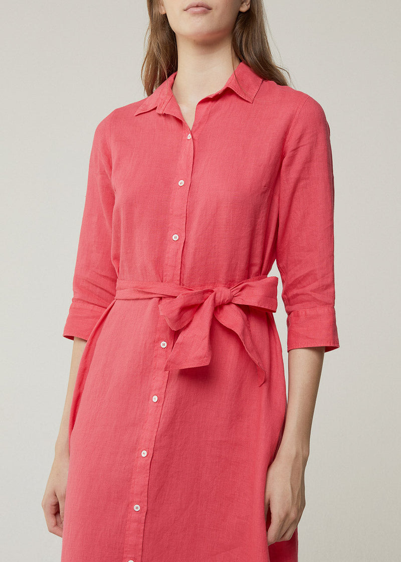 Rosso35 Linen Long Shirt Dress Timeless Martha s Vineyard