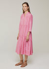 Rosso35 Silk Tiered Midi-Dress Timeless Martha's Vineyard