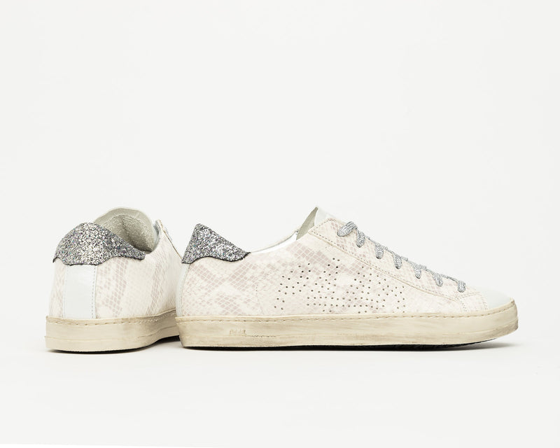 John Sunset Lilac Embossed Python Sneaker