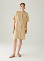 Rosso35 Striped Button Down Dress Timeless Martha's Vineyard