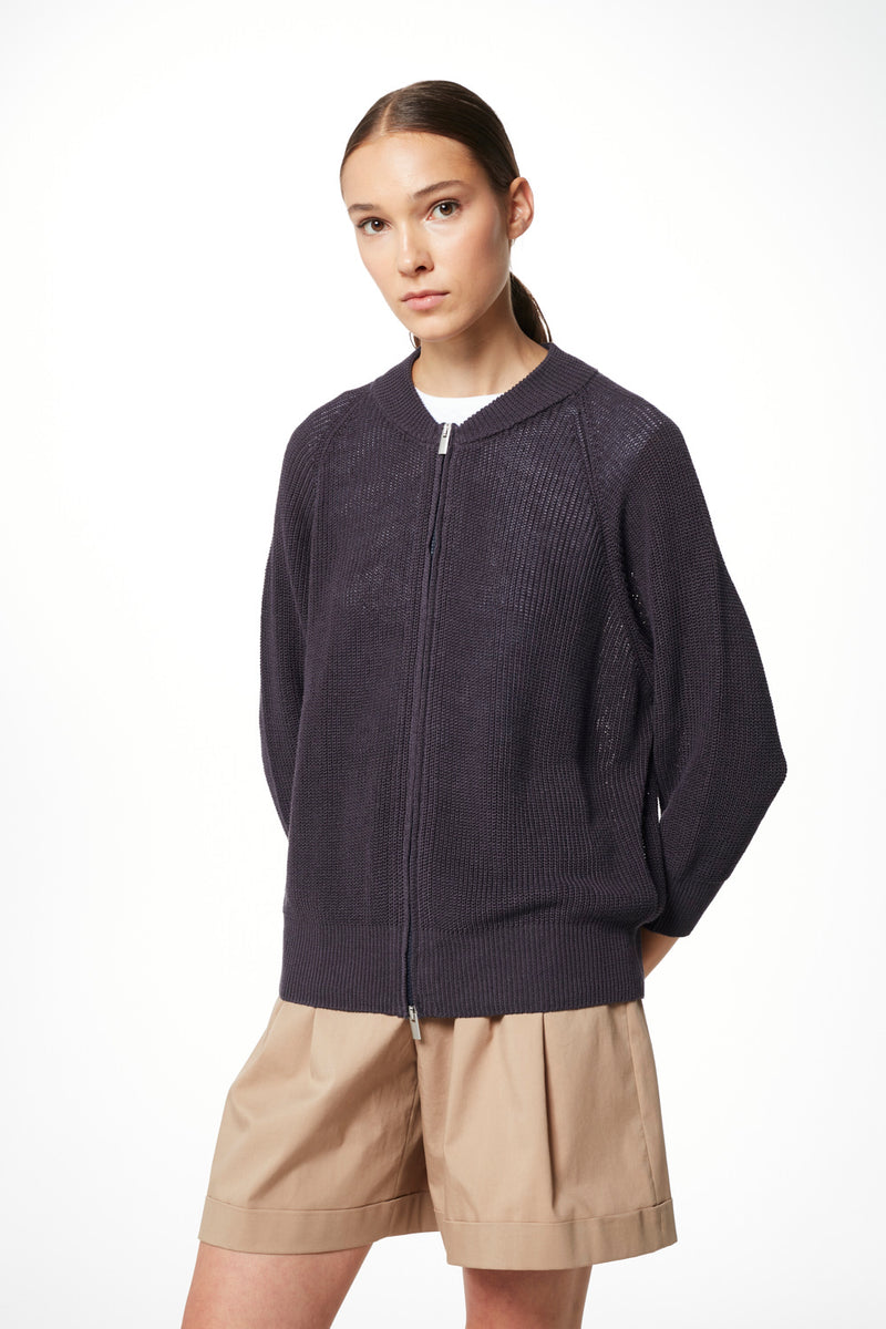 Peserico Knitted Zip Up Jacket Timeless Martha's Vineyard