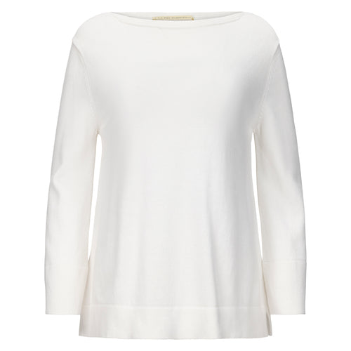 La Fée Parisienne Claudine Cotton Sweater - Pearl Timeless Martha's Vineyard