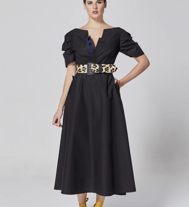 Margareth & Moi Botton Dress - Navy Timeless Martha's Vineyard