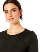 Majestic Filatures Long Sleeve Metallic Crewneck Timeless Martha's Vineyard