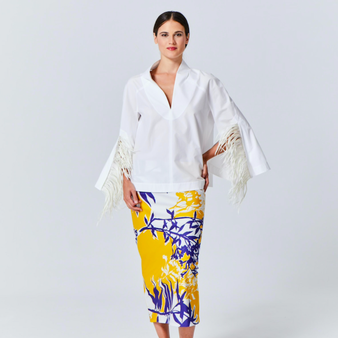 Margareth & Moi Feather Blouse Timeless Martha's Vineyard